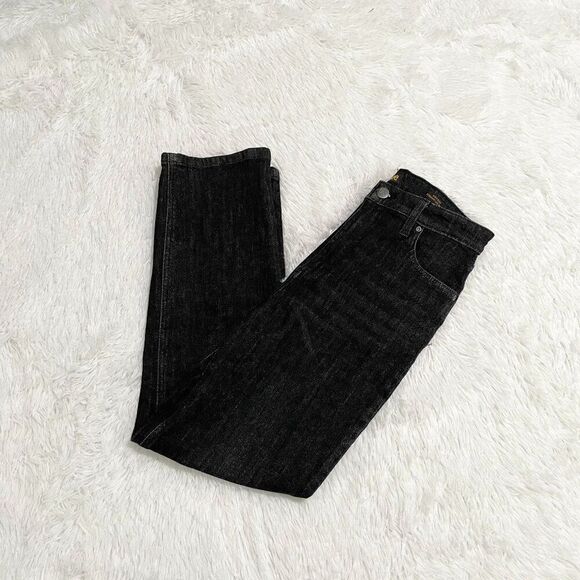 Women Lee High Rise Straight Leg Ankle Denim Jeans in Black Size 28 - Picture 1 of 11